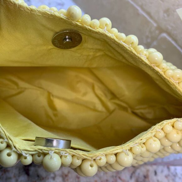 TIK TOK Beaded Yellow Evening Bag NWT - Picture 8 of 8